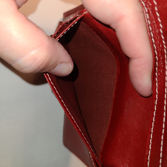 Burberry red trim Blue Label Short Wallet - Picture 9 of 11